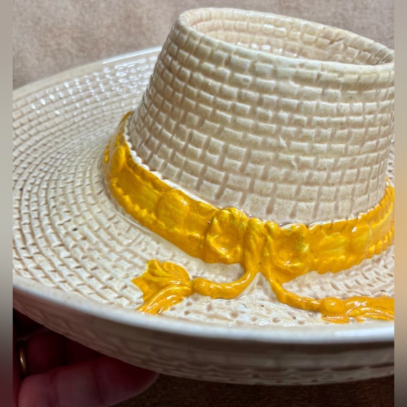 Vintage 1986 METLOX Chip and Dip Sombrero Ceramic California Pottery - Picture 2 of 8